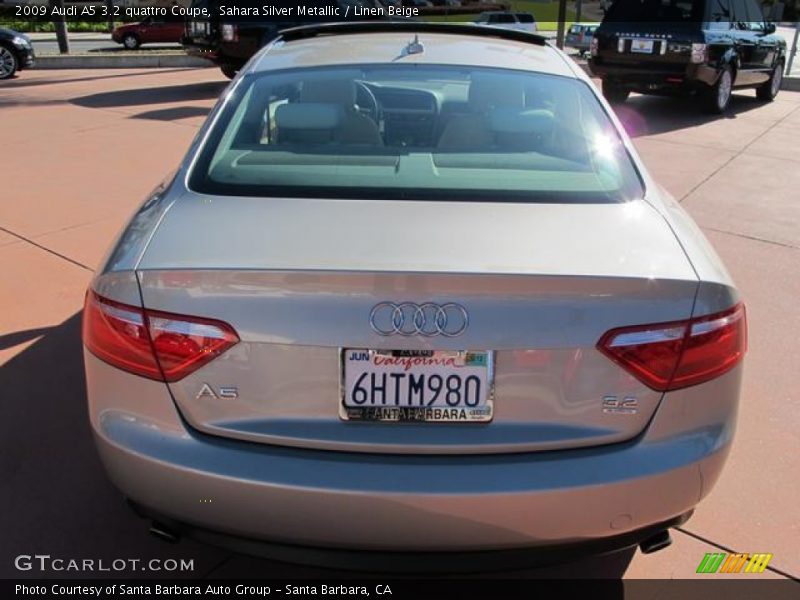 Sahara Silver Metallic / Linen Beige 2009 Audi A5 3.2 quattro Coupe