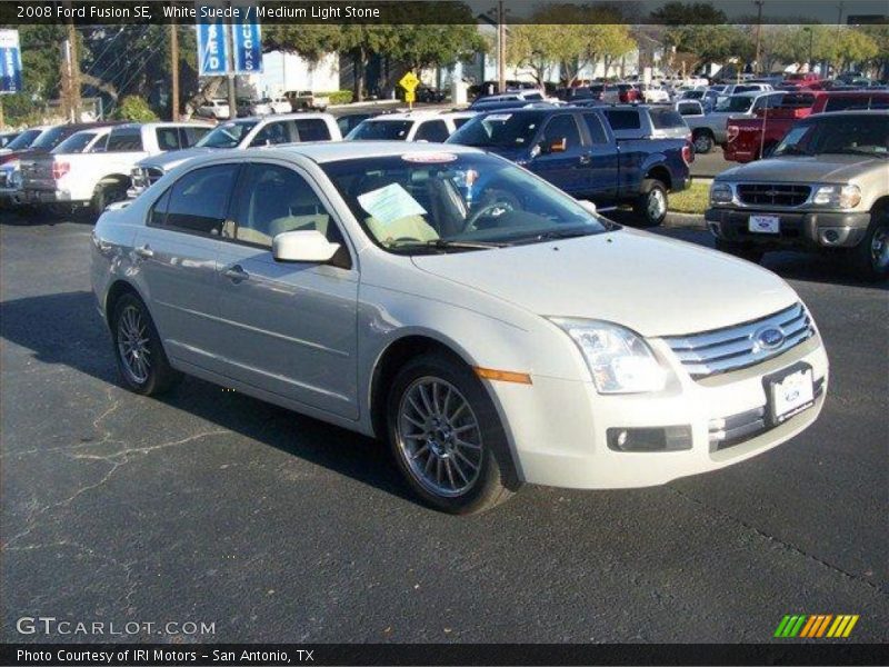 White Suede / Medium Light Stone 2008 Ford Fusion SE