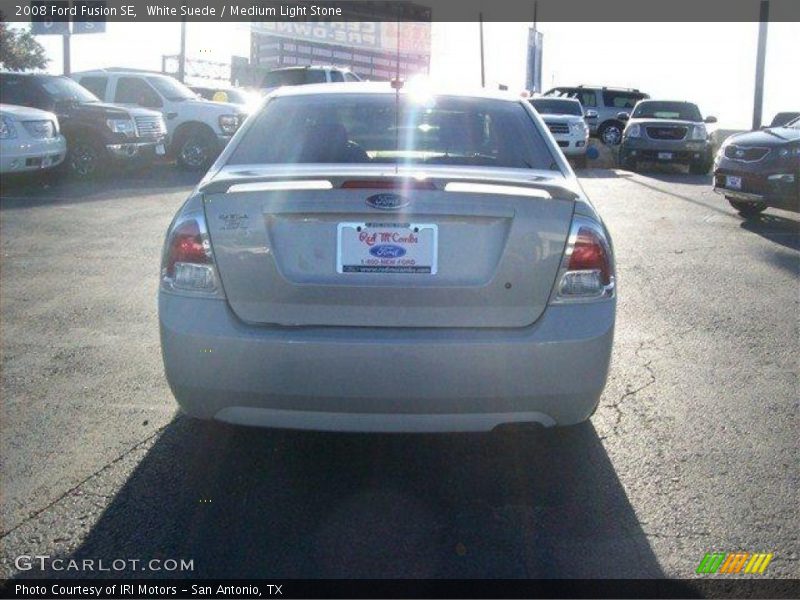 White Suede / Medium Light Stone 2008 Ford Fusion SE
