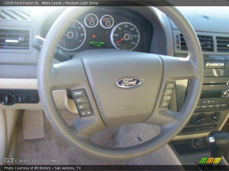 White Suede / Medium Light Stone 2008 Ford Fusion SE