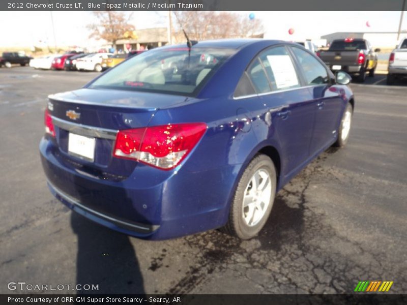 Blue Topaz Metallic / Medium Titanium 2012 Chevrolet Cruze LT