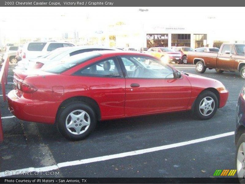 Victory Red / Graphite Gray 2003 Chevrolet Cavalier Coupe