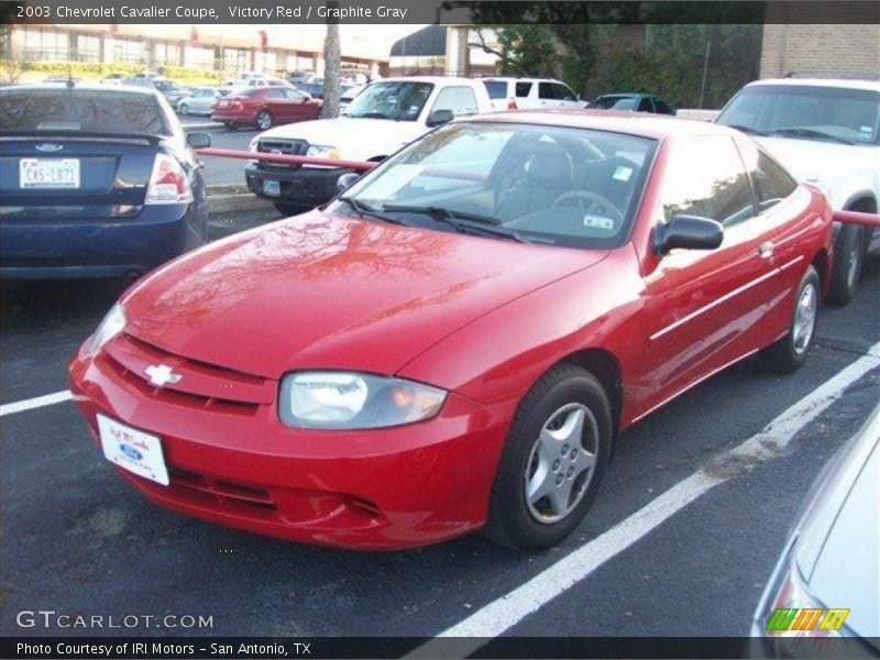 Victory Red / Graphite Gray 2003 Chevrolet Cavalier Coupe