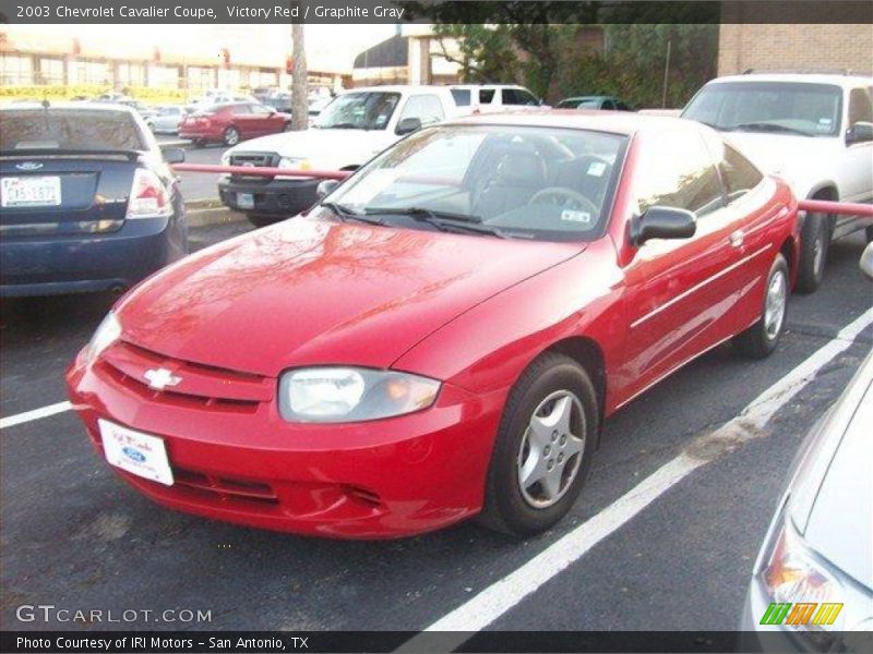 Victory Red / Graphite Gray 2003 Chevrolet Cavalier Coupe