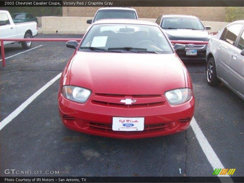 Victory Red / Graphite Gray 2003 Chevrolet Cavalier Coupe