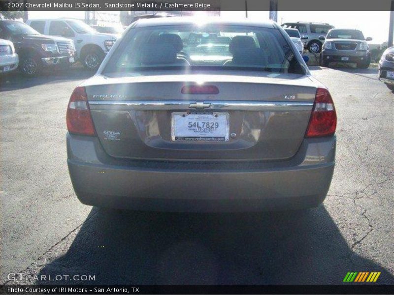 Sandstone Metallic / Cashmere Beige 2007 Chevrolet Malibu LS Sedan