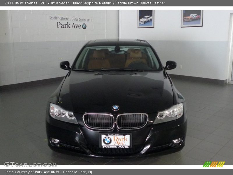 Black Sapphire Metallic / Saddle Brown Dakota Leather 2011 BMW 3 Series 328i xDrive Sedan