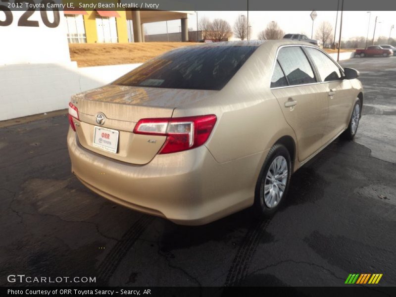 Sandy Beach Metallic / Ivory 2012 Toyota Camry LE
