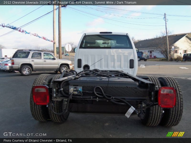 Summit White / Dark Titanium 2012 Chevrolet Silverado 3500HD WT Regular Cab 4x4 Chassis