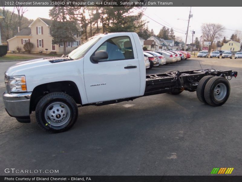  2012 Silverado 3500HD WT Regular Cab 4x4 Chassis Summit White