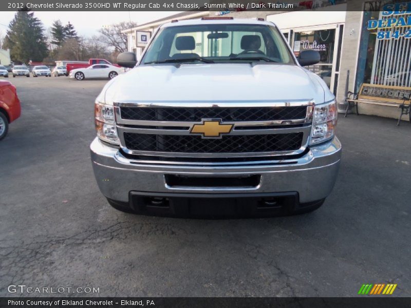 Summit White / Dark Titanium 2012 Chevrolet Silverado 3500HD WT Regular Cab 4x4 Chassis