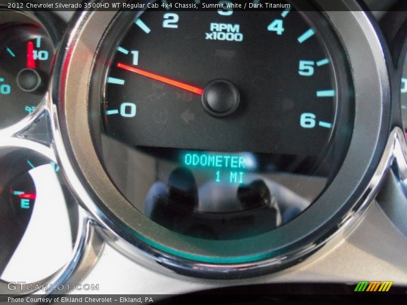 Summit White / Dark Titanium 2012 Chevrolet Silverado 3500HD WT Regular Cab 4x4 Chassis