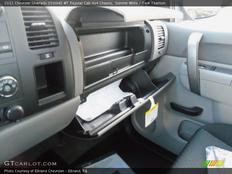 Summit White / Dark Titanium 2012 Chevrolet Silverado 3500HD WT Regular Cab 4x4 Chassis