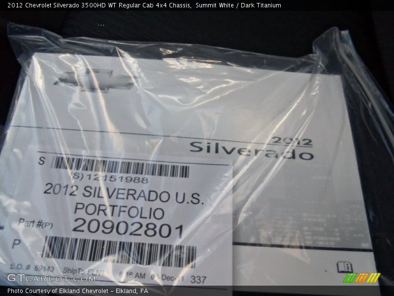 Books/Manuals of 2012 Silverado 3500HD WT Regular Cab 4x4 Chassis