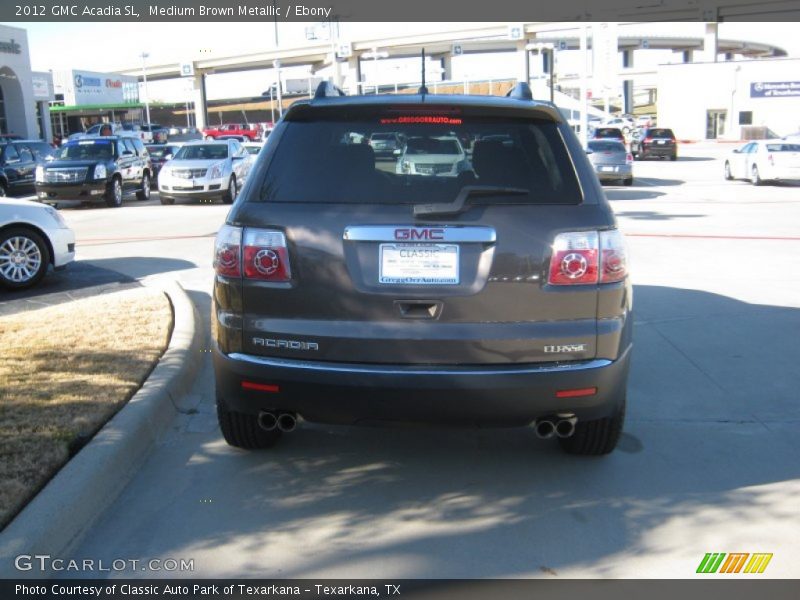 Medium Brown Metallic / Ebony 2012 GMC Acadia SL
