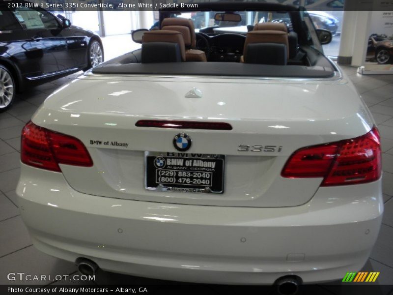 Alpine White / Saddle Brown 2012 BMW 3 Series 335i Convertible