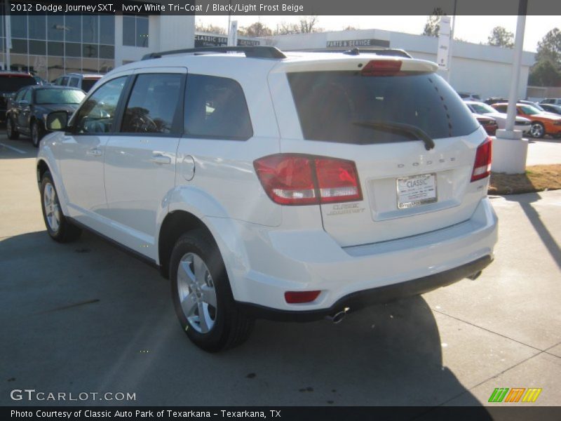 Ivory White Tri-Coat / Black/Light Frost Beige 2012 Dodge Journey SXT