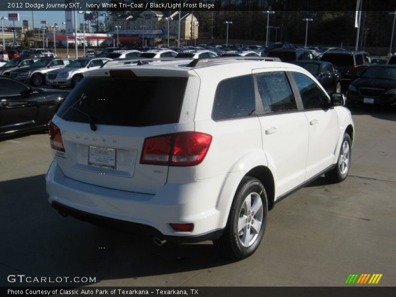 Ivory White Tri-Coat / Black/Light Frost Beige 2012 Dodge Journey SXT