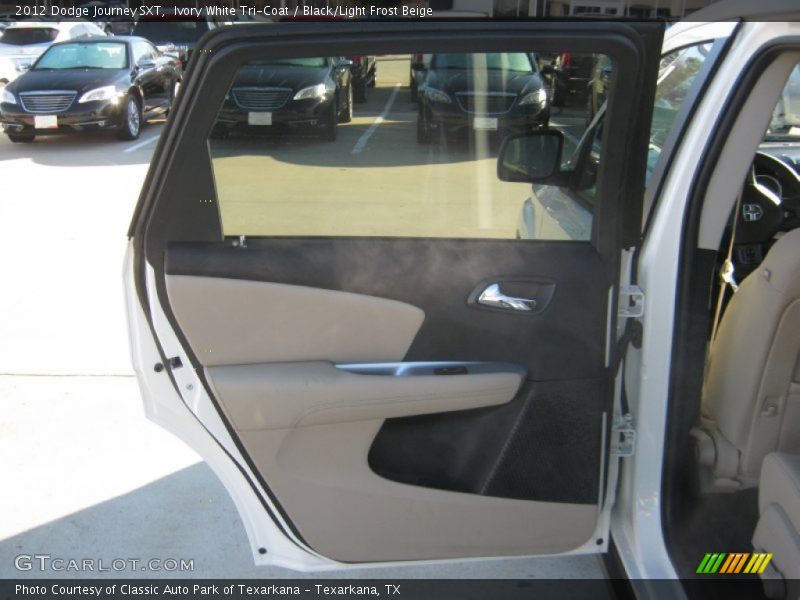 Ivory White Tri-Coat / Black/Light Frost Beige 2012 Dodge Journey SXT