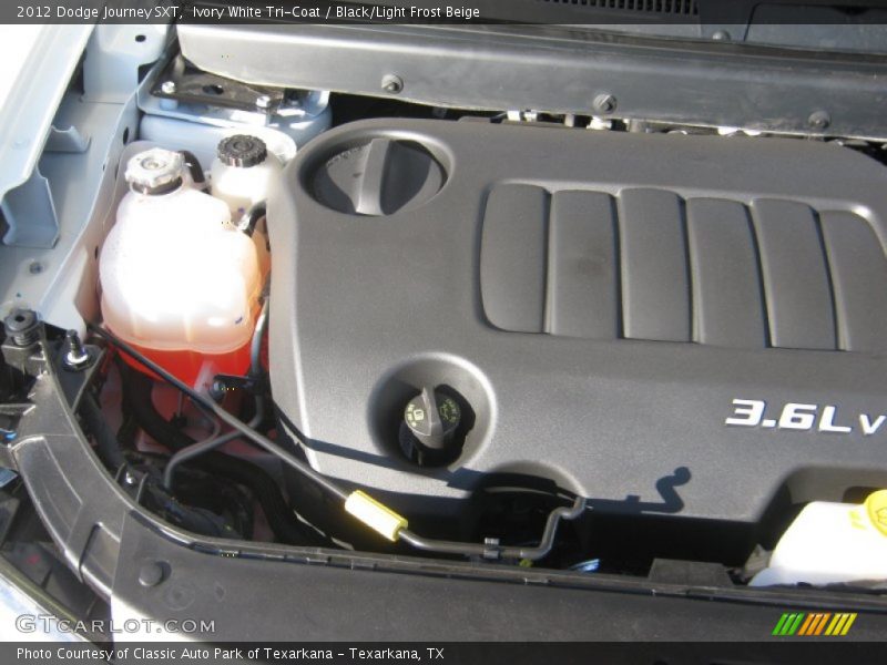 Ivory White Tri-Coat / Black/Light Frost Beige 2012 Dodge Journey SXT
