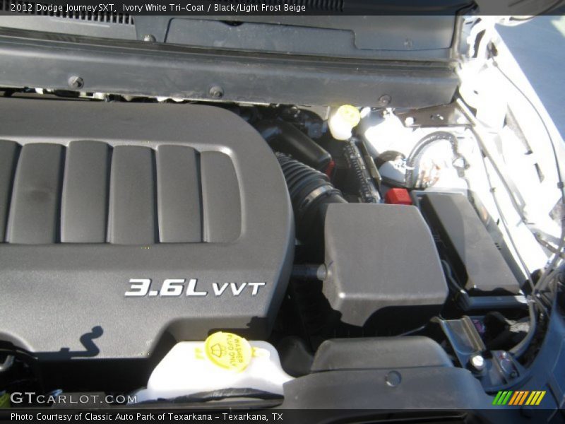 Ivory White Tri-Coat / Black/Light Frost Beige 2012 Dodge Journey SXT