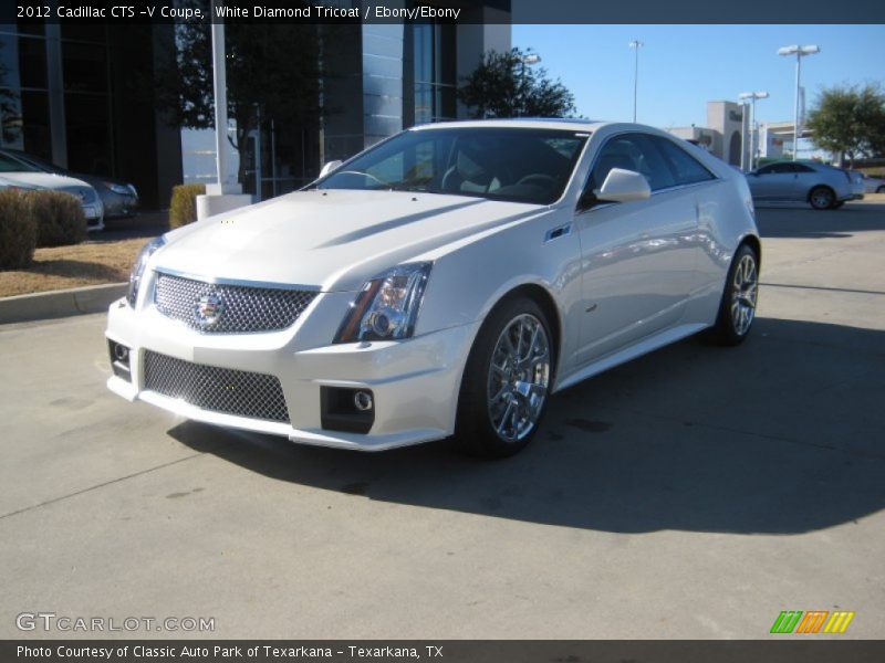 White Diamond Tricoat / Ebony/Ebony 2012 Cadillac CTS -V Coupe