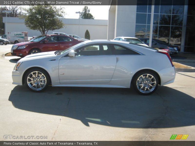 White Diamond Tricoat / Ebony/Ebony 2012 Cadillac CTS -V Coupe