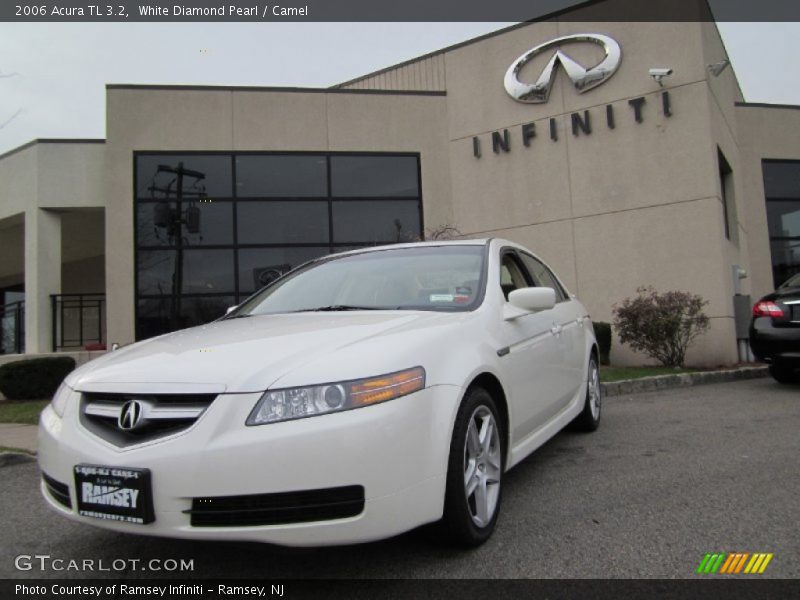White Diamond Pearl / Camel 2006 Acura TL 3.2