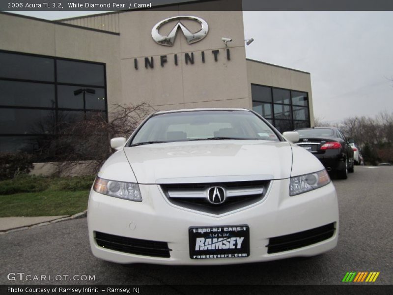 White Diamond Pearl / Camel 2006 Acura TL 3.2