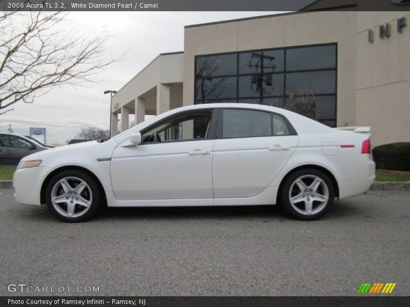 White Diamond Pearl / Camel 2006 Acura TL 3.2