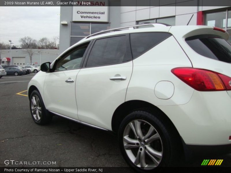 Glacier Pearl / Beige 2009 Nissan Murano LE AWD