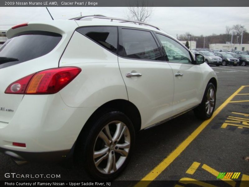 Glacier Pearl / Beige 2009 Nissan Murano LE AWD