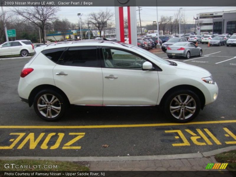 Glacier Pearl / Beige 2009 Nissan Murano LE AWD