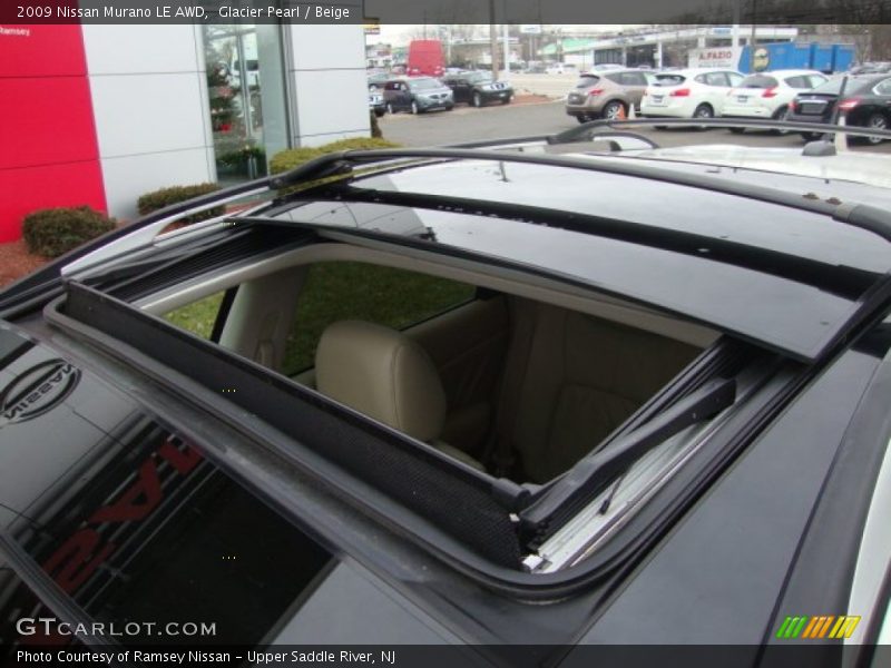 Glacier Pearl / Beige 2009 Nissan Murano LE AWD