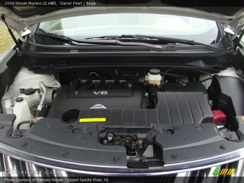 Glacier Pearl / Beige 2009 Nissan Murano LE AWD