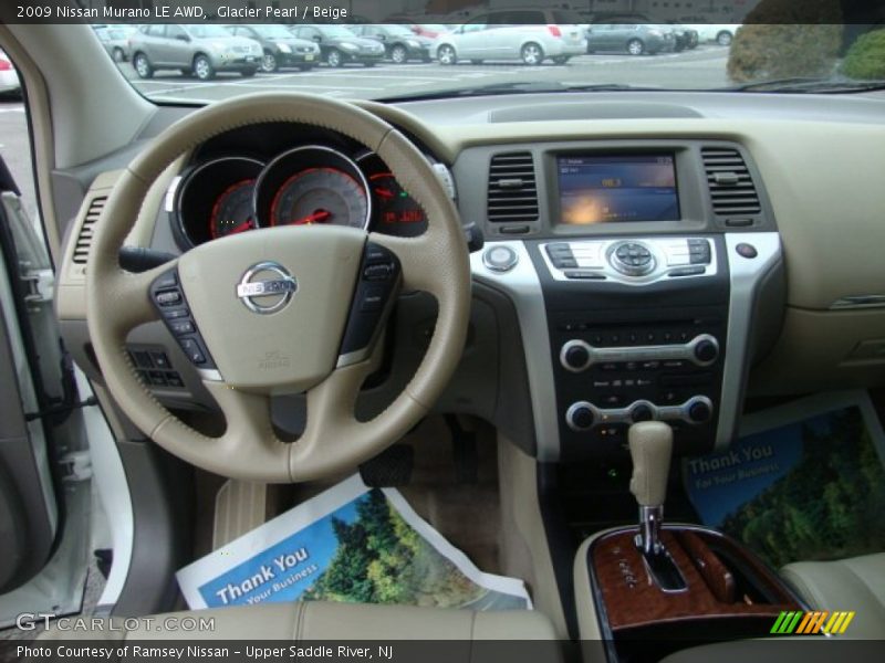 Glacier Pearl / Beige 2009 Nissan Murano LE AWD