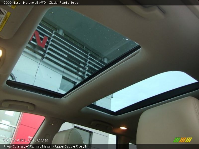 Glacier Pearl / Beige 2009 Nissan Murano LE AWD