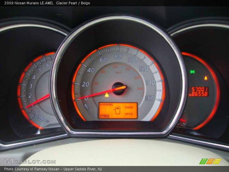 Glacier Pearl / Beige 2009 Nissan Murano LE AWD