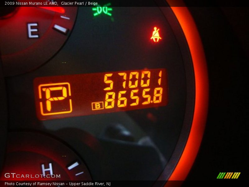 Glacier Pearl / Beige 2009 Nissan Murano LE AWD
