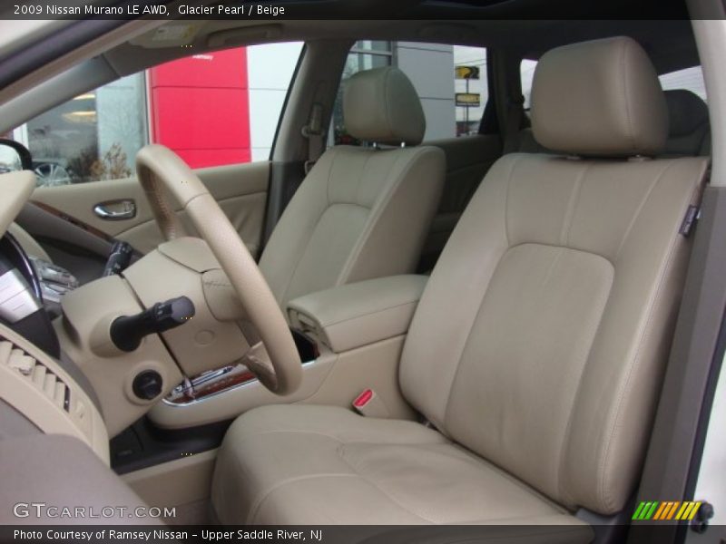 Glacier Pearl / Beige 2009 Nissan Murano LE AWD