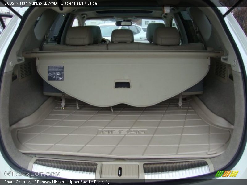 Glacier Pearl / Beige 2009 Nissan Murano LE AWD