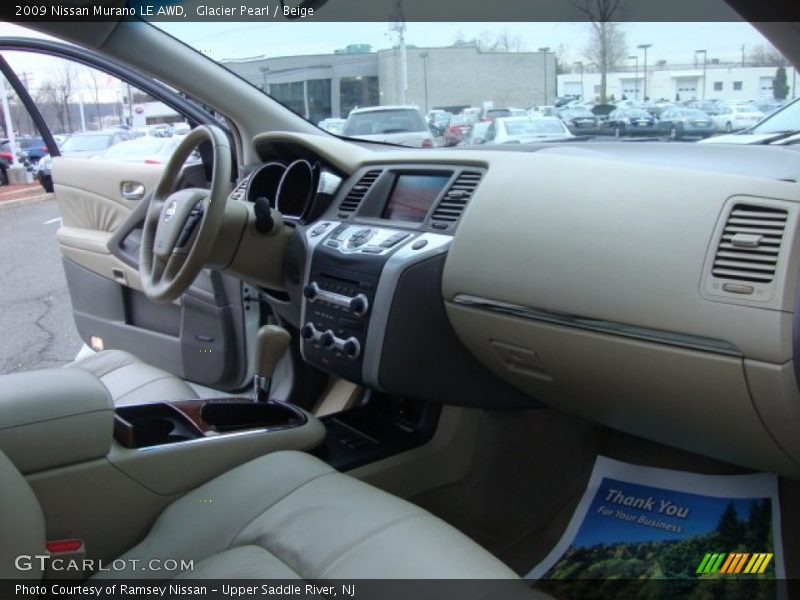 Glacier Pearl / Beige 2009 Nissan Murano LE AWD