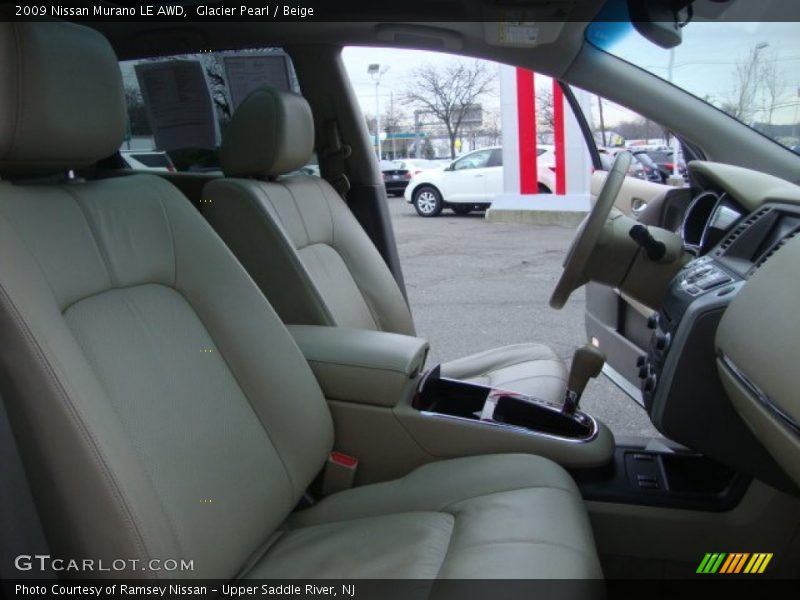 Glacier Pearl / Beige 2009 Nissan Murano LE AWD