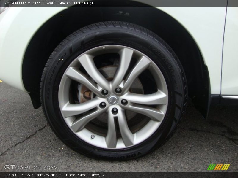 Glacier Pearl / Beige 2009 Nissan Murano LE AWD