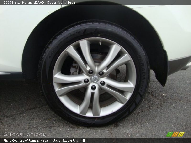 Glacier Pearl / Beige 2009 Nissan Murano LE AWD