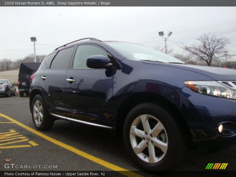 Deep Sapphire Metallic / Beige 2009 Nissan Murano SL AWD