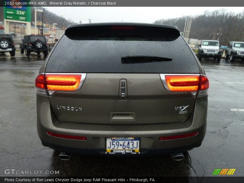 Mineral Gray Metallic / Charcoal Black 2012 Lincoln MKX AWD