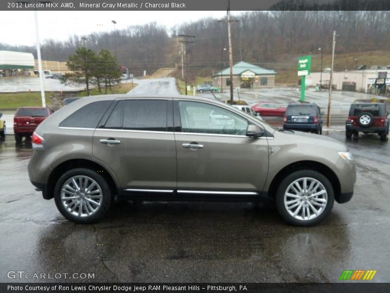 Mineral Gray Metallic / Charcoal Black 2012 Lincoln MKX AWD