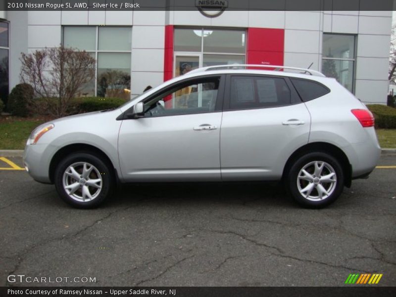 Silver Ice / Black 2010 Nissan Rogue SL AWD
