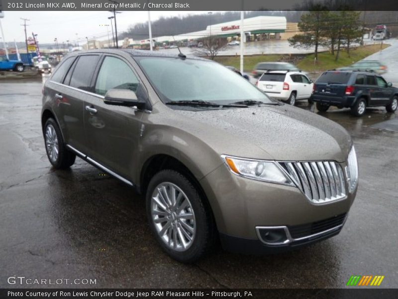 Mineral Gray Metallic / Charcoal Black 2012 Lincoln MKX AWD